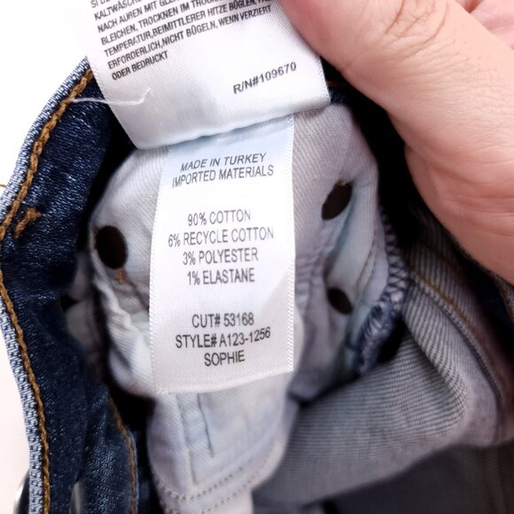 Agolde Mid Rise Skinny Leg Jeans Size 23 Dark Wash Blue Denim Stretch - Picture 12 of 13